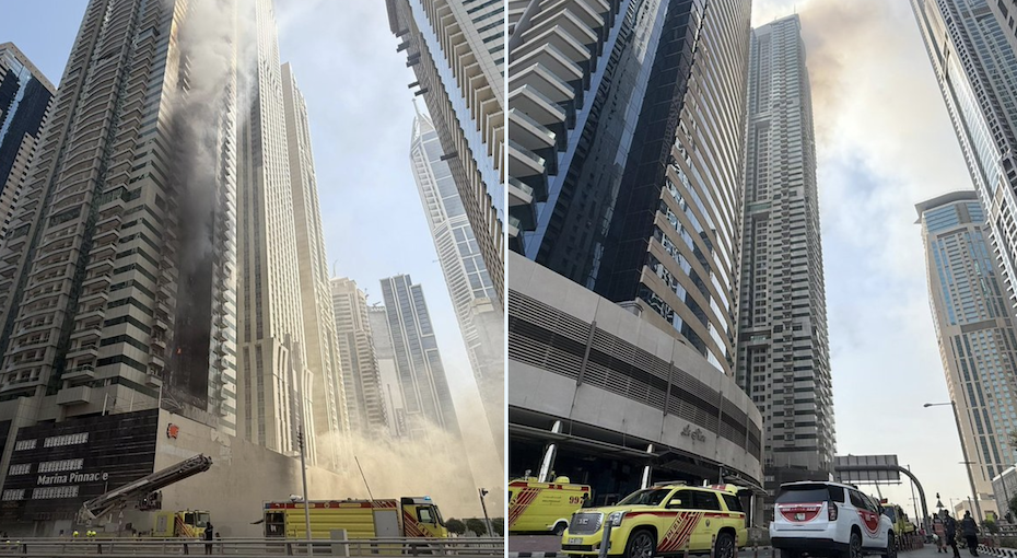 Fire in Dubai Marina high-rise contained, no injuries reported